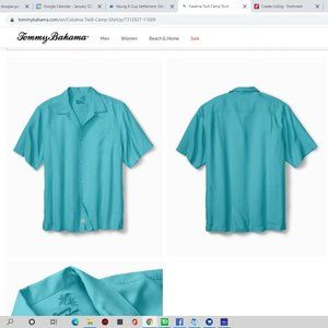 Tommy Bahama Catalina Twill Camp Shirt (M) Worn 1X